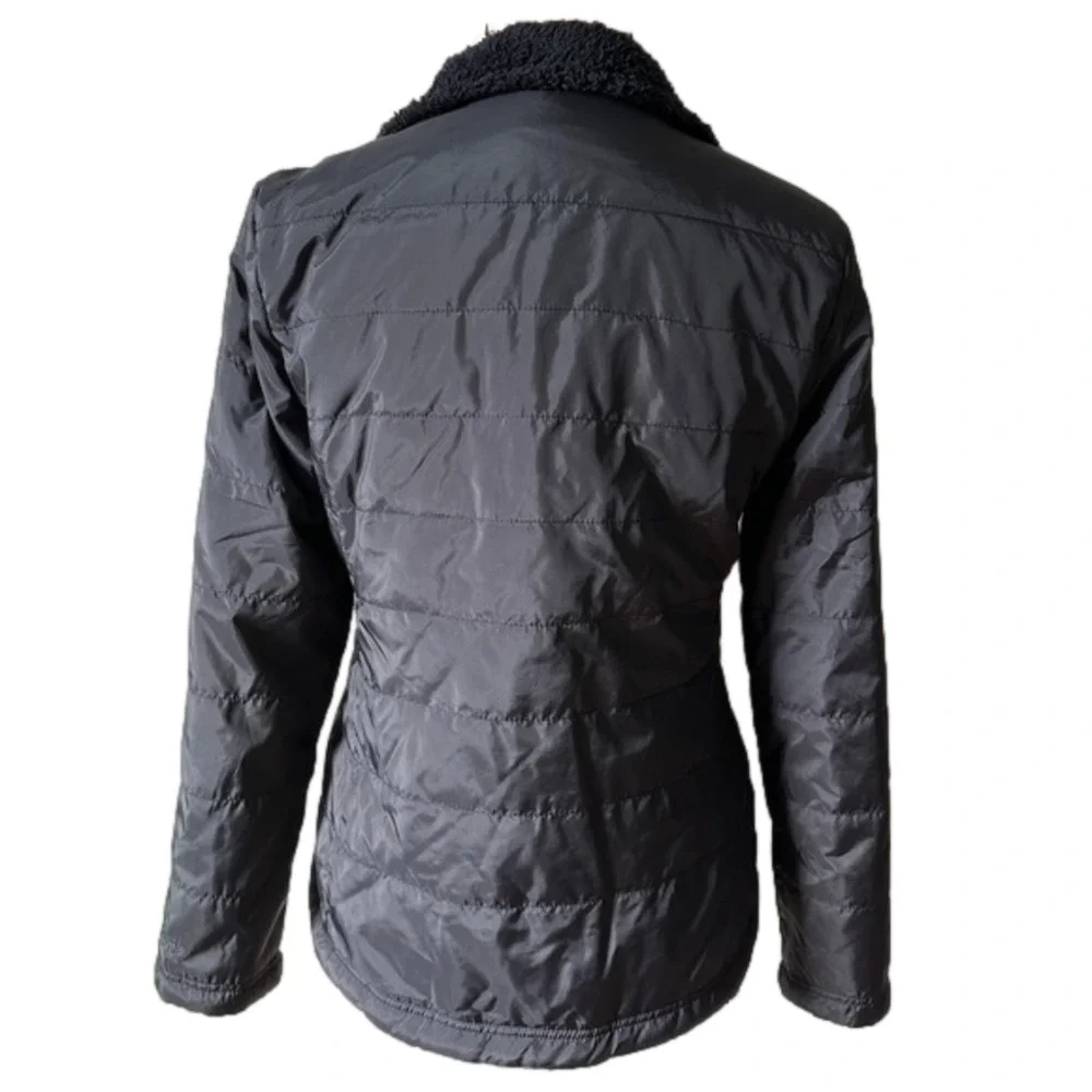 Free Country Jacket Women's Small Black FreeCycle Cloud Lite Reversible Faux Fur